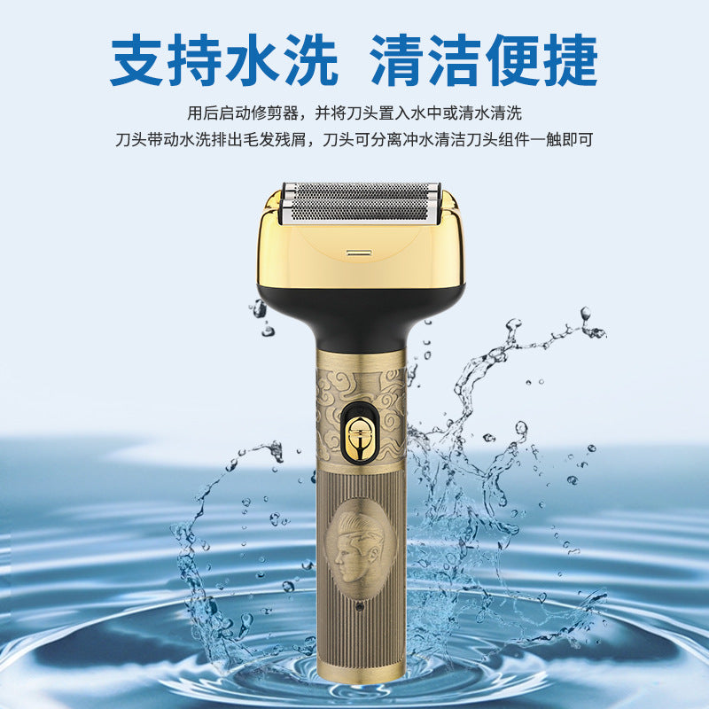 Multifunctional electric nose hair and sideburn shaver rechargeable portable men's washable three-in-one electric trimmer